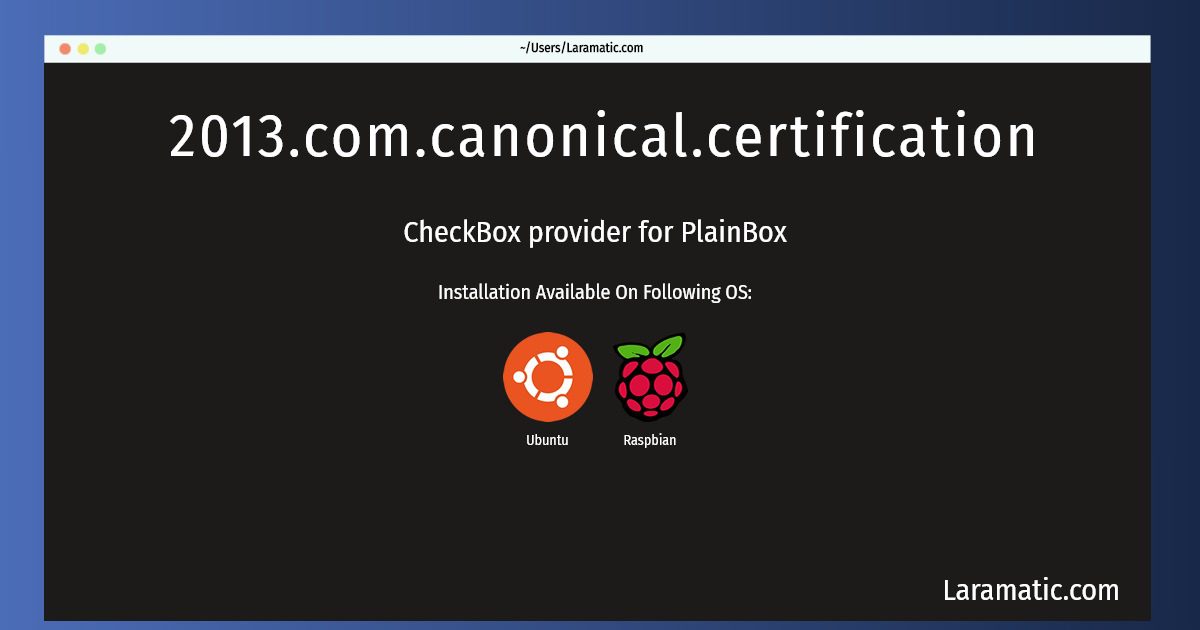 2013 com canonical certification