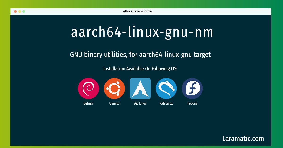 aarch64 linux gnu nm