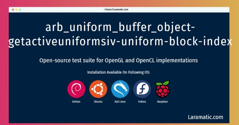 arb uniform buffer object getactiveuniformsiv uniform block index