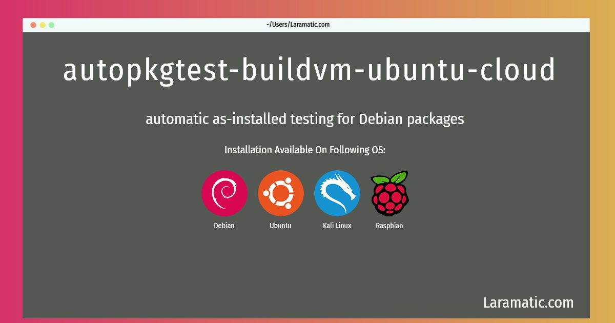 autopkgtest buildvm ubuntu cloud