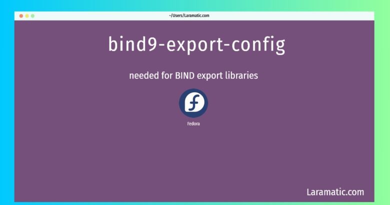 bind9 export config