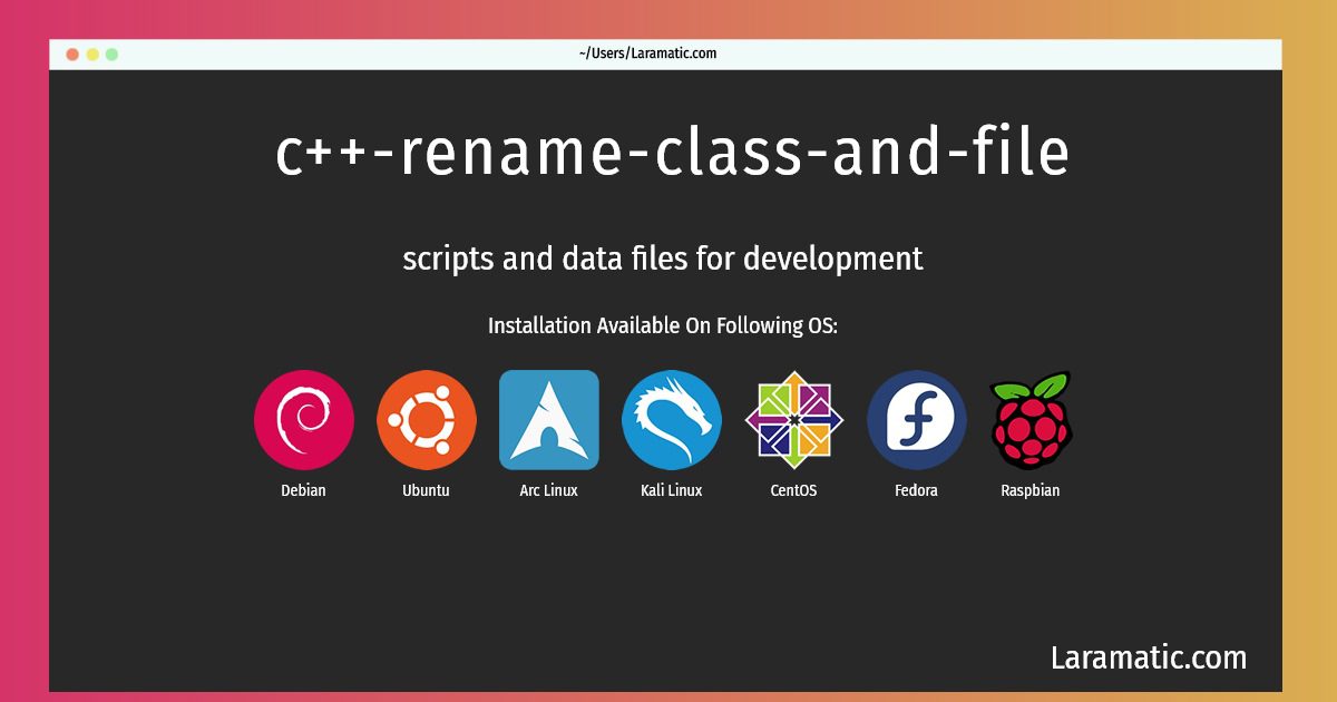 c rename class and file