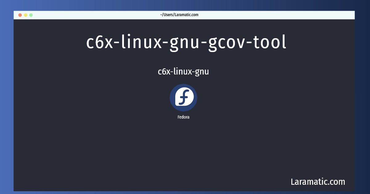 c6x linux gnu gcov tool
