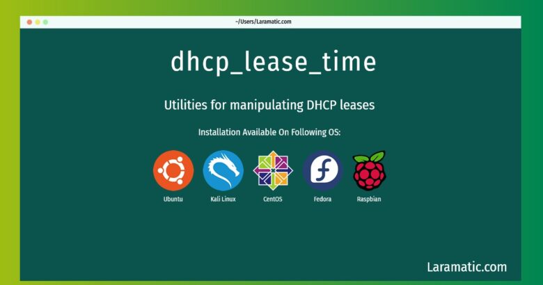 dhcp lease time