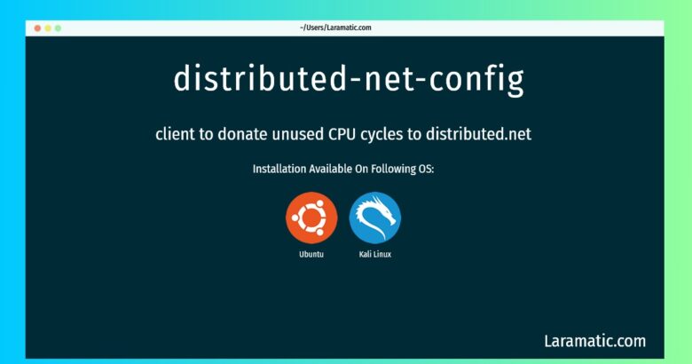 distributed net config