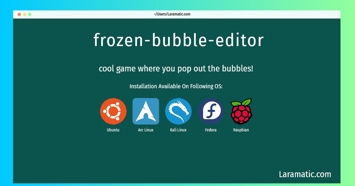 frozen bubble editor