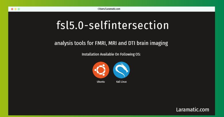 fsl5 0 selfintersection