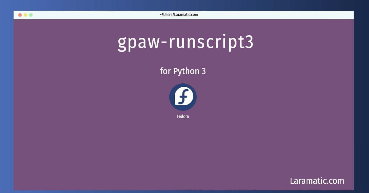 gpaw runscript3
