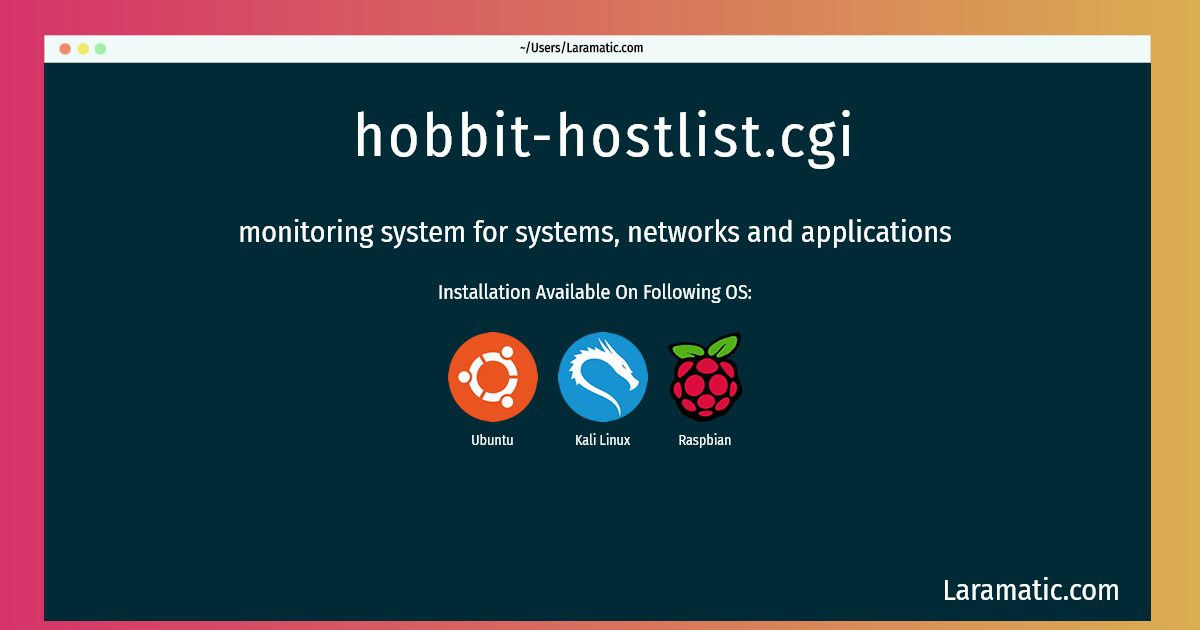 hobbit hostlist cgi