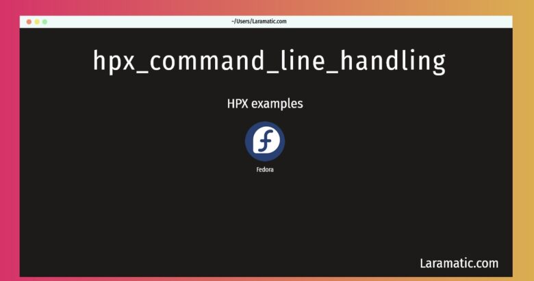 hpx command line handling