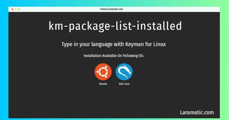 km package list installed
