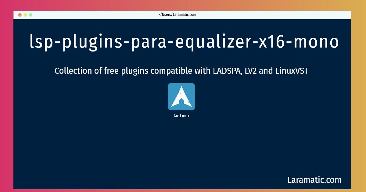 lsp plugins para equalizer x16 mono
