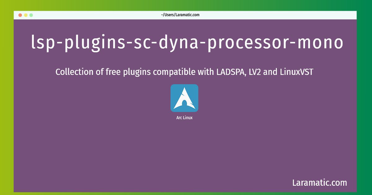 lsp plugins sc dyna processor mono