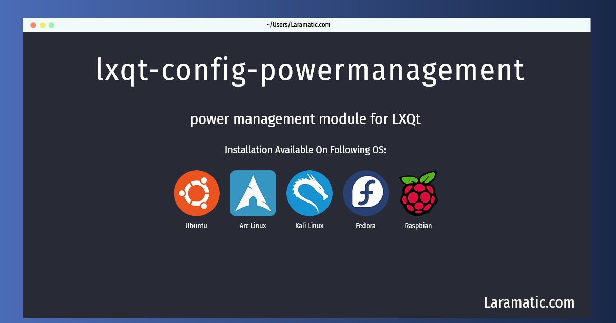 lxqt config powermanagement