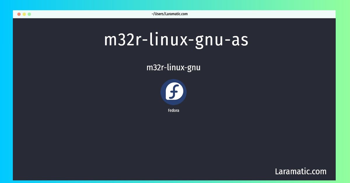 m32r linux gnu as