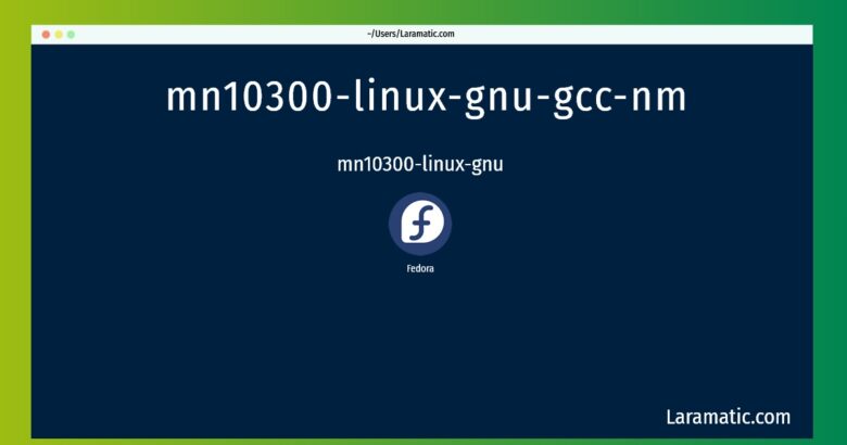 mn10300 linux gnu gcc nm