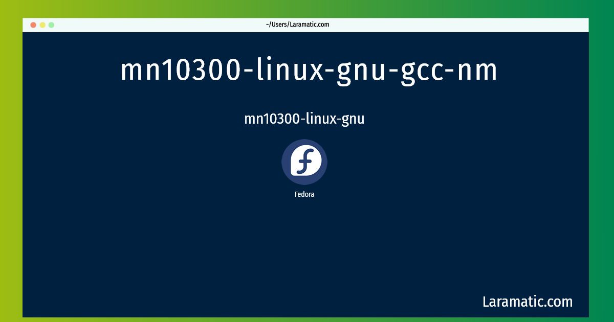 mn10300 linux gnu gcc nm