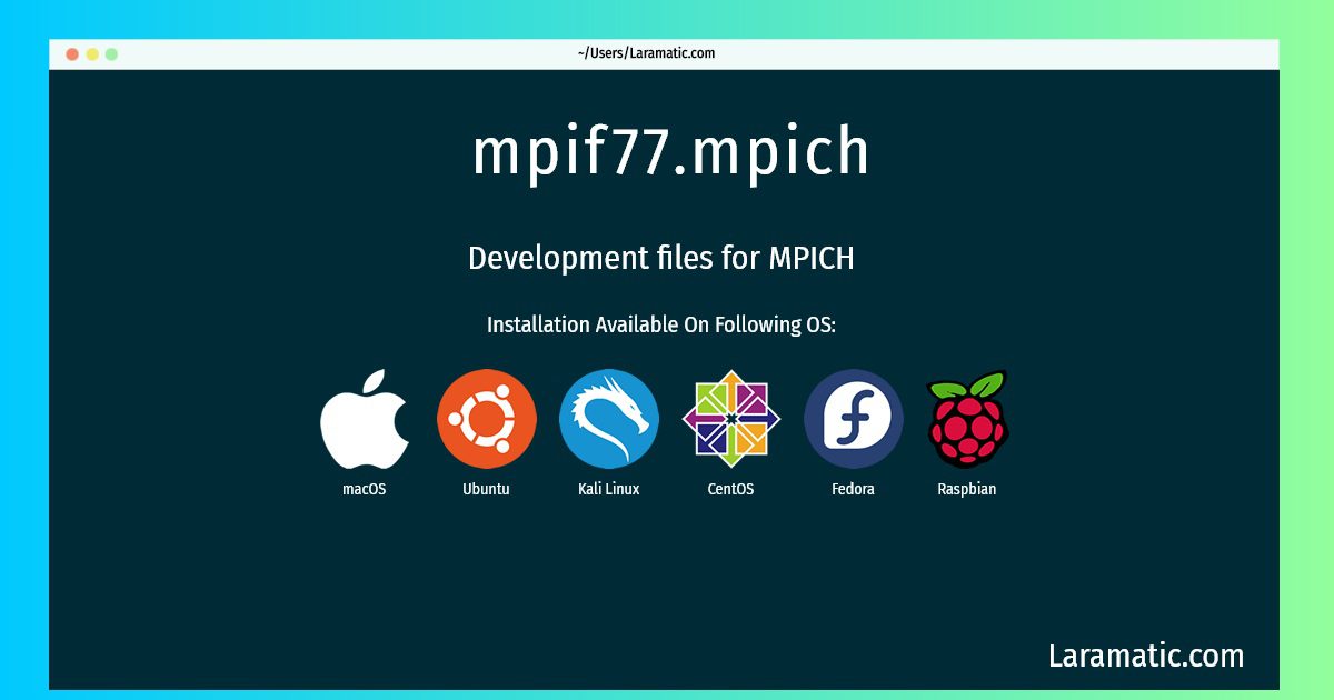 mpif77 mpich