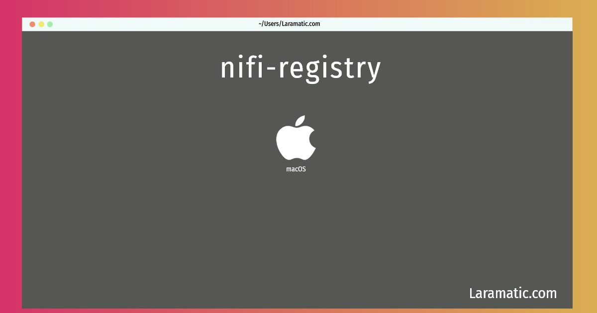 nifi registry
