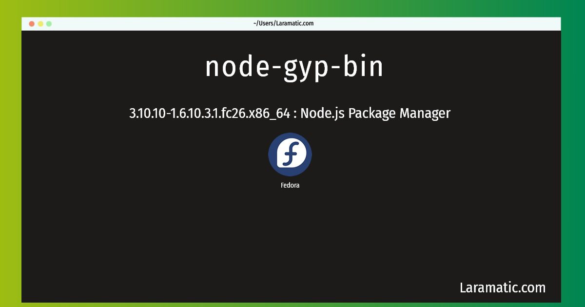 node gyp bin