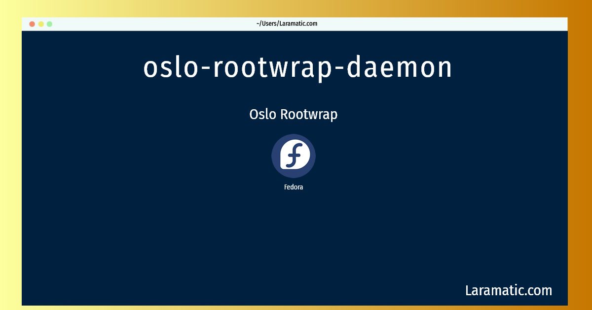 oslo rootwrap daemon