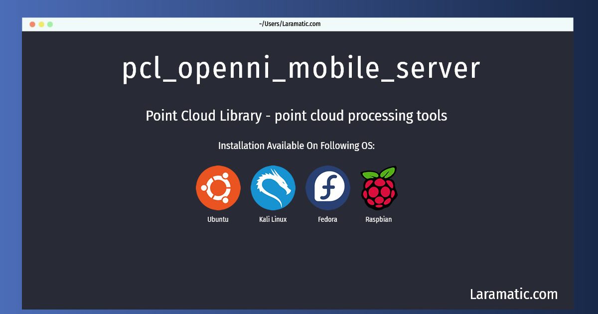 pcl openni mobile server