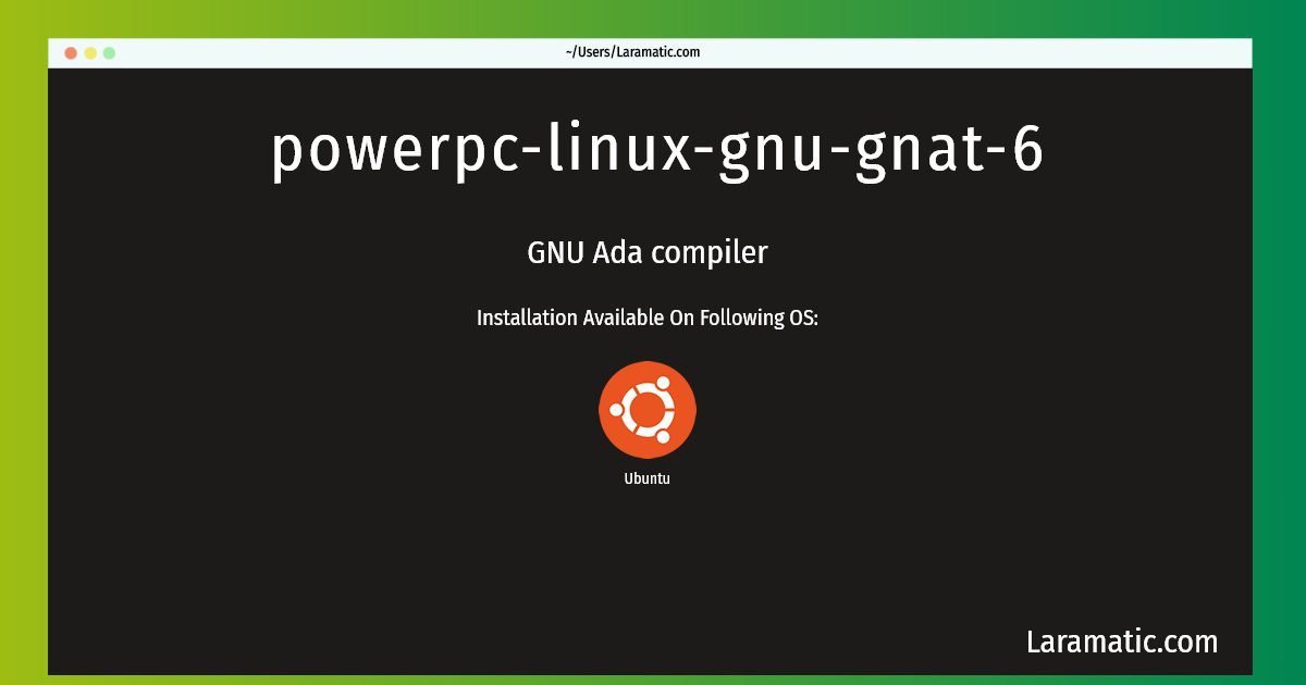 powerpc linux gnu gnat 6
