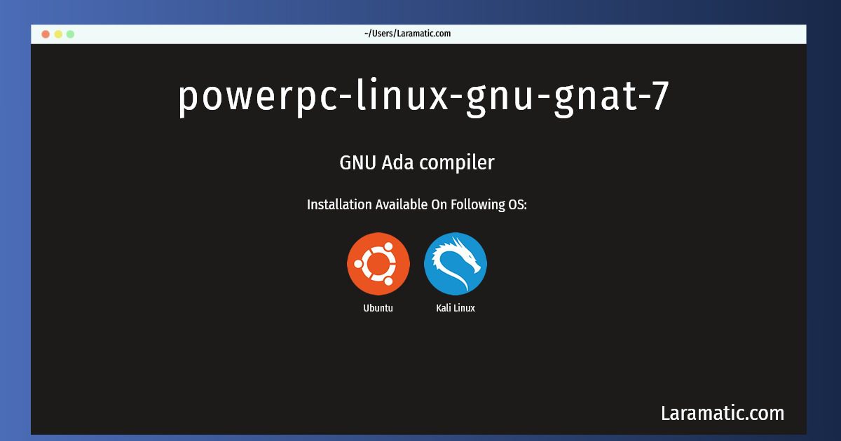 powerpc linux gnu gnat 7
