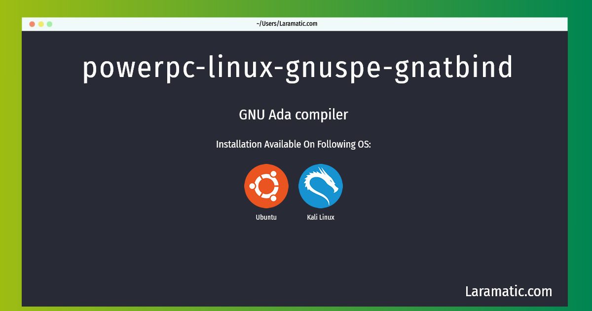powerpc linux gnuspe gnatbind
