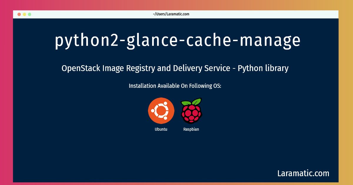 python2 glance cache manage