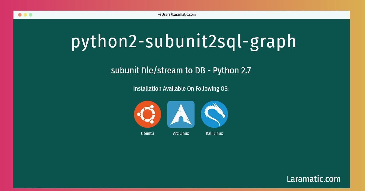 python2 subunit2sql graph