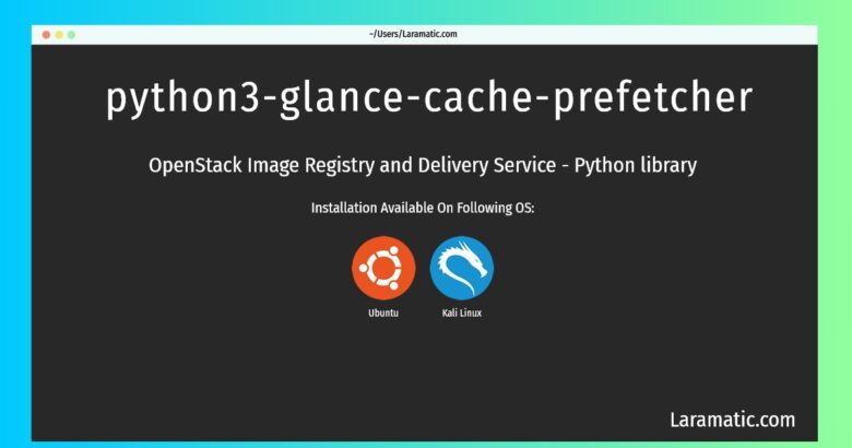 python3 glance cache prefetcher