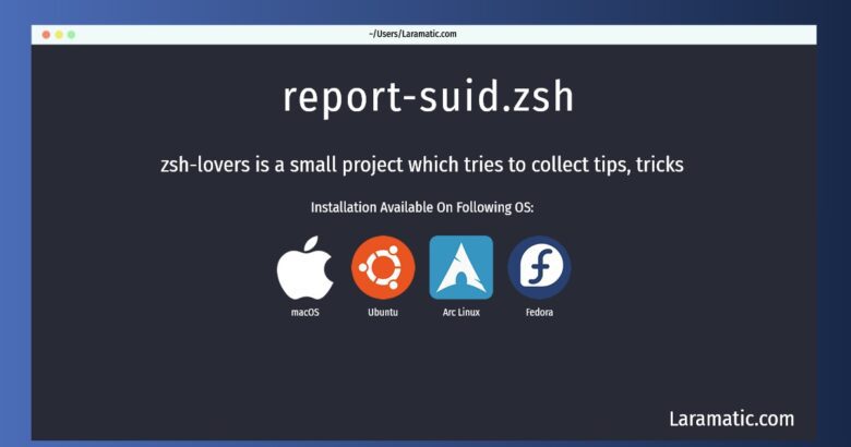 report suid zsh