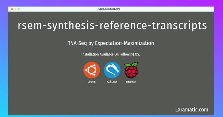 rsem synthesis reference transcripts