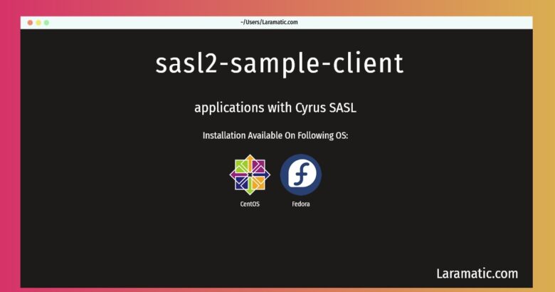 sasl2 sample client