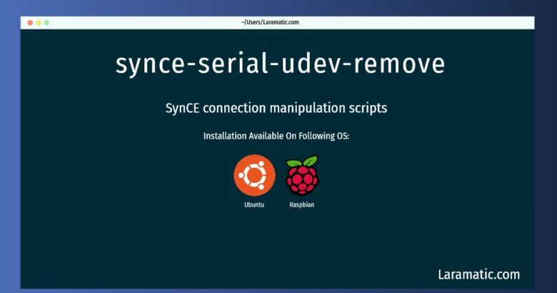 synce serial udev remove