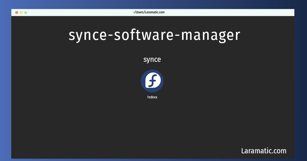 synce software manager