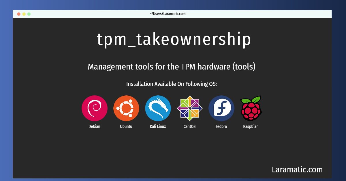 tpm takeownership