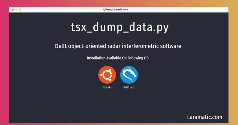 tsx dump data py