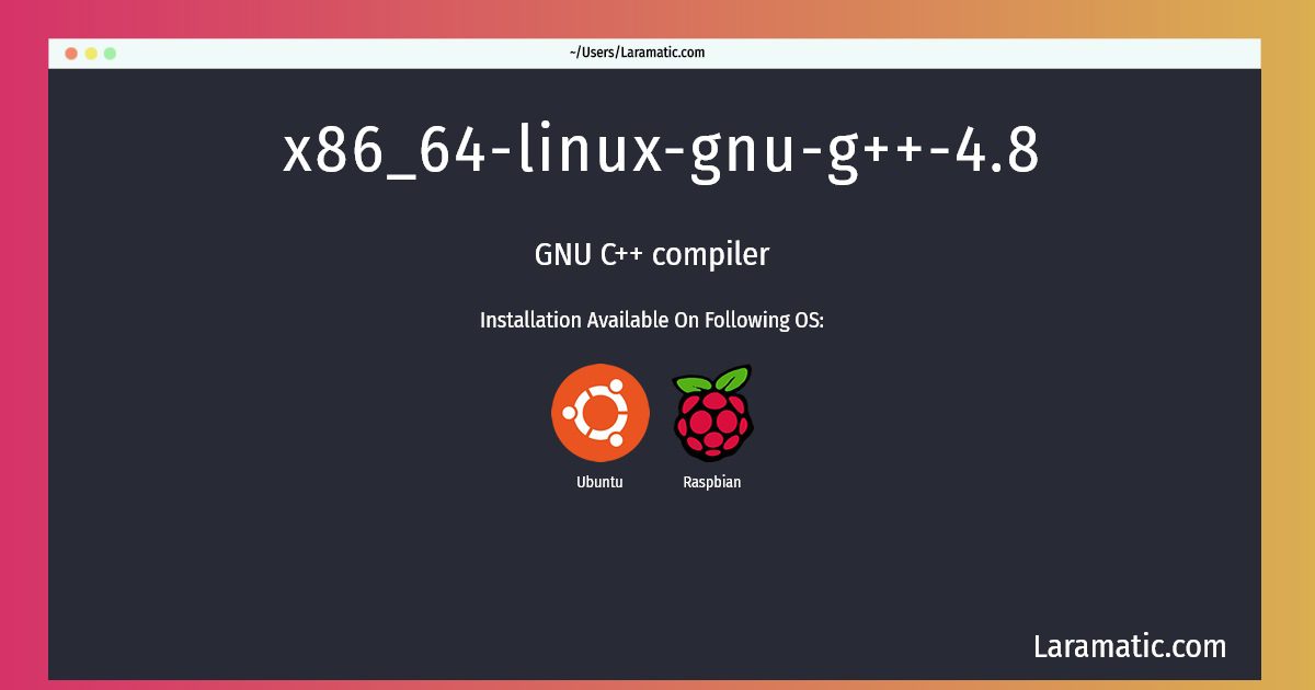 x86 64 linux gnu g 4 8