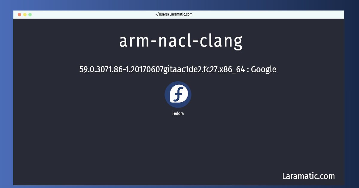arm nacl clang