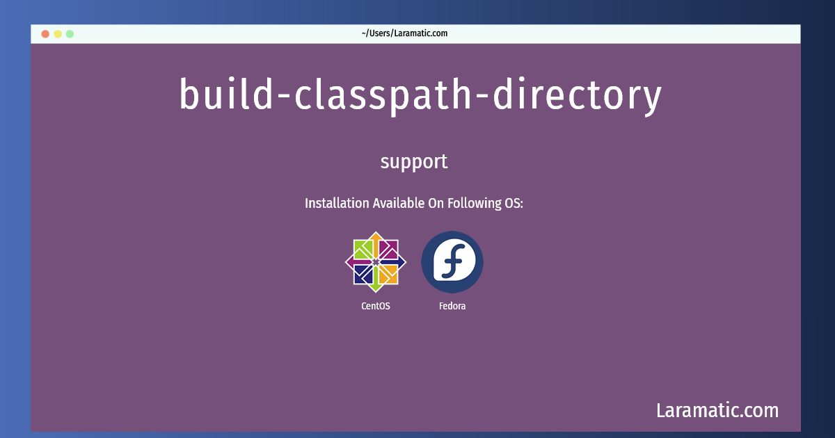 build classpath directory