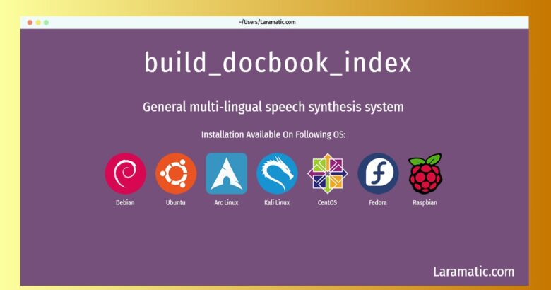 build docbook index