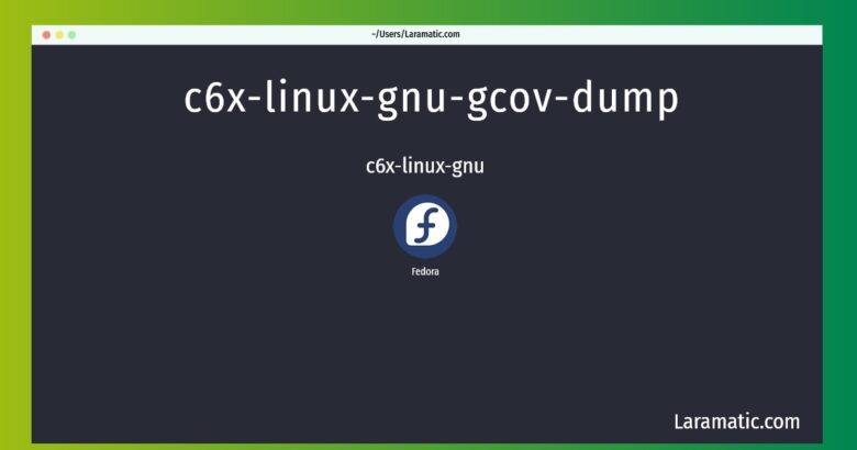 c6x linux gnu gcov dump