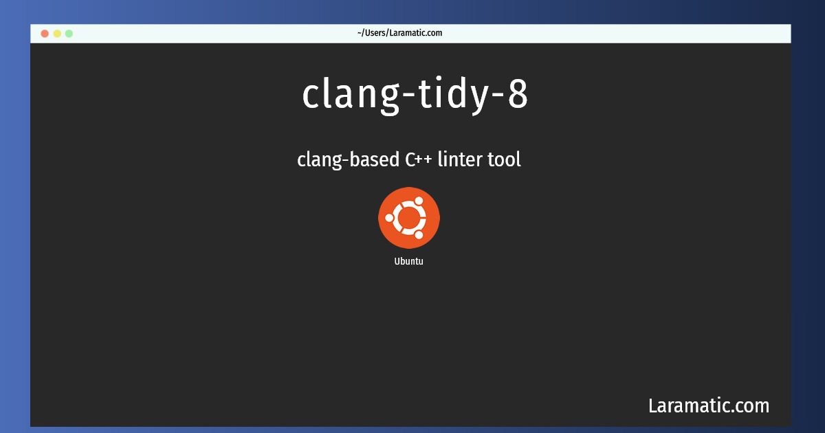 clang tidy 8
