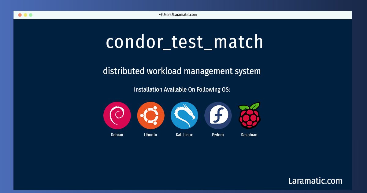 condor test match