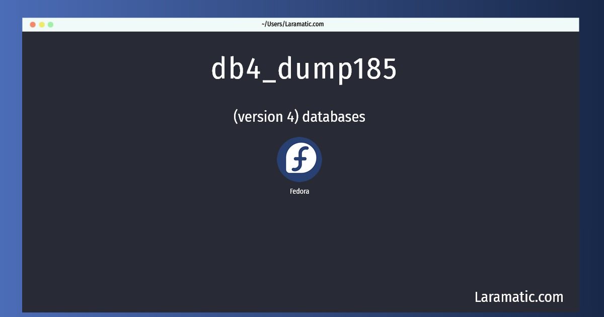 db4 dump185