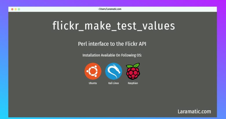 flickr make test values