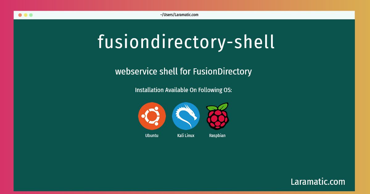 fusiondirectory shell