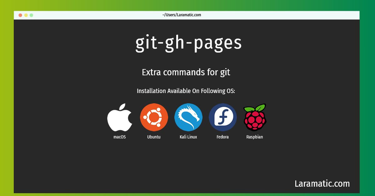 git gh pages
